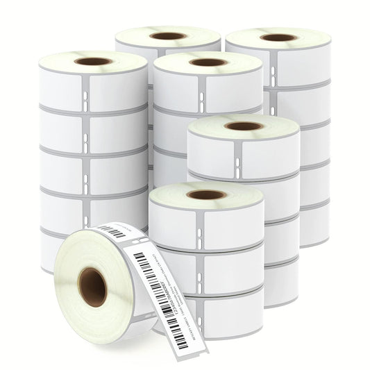 BETCKEY - Compatible DYMO 30252 (1-1/8" x 3-1/2") Address & Barcode Labels - Compatible with DYMO Labelwriter 450, 4XL, NOT Fit 550 & 5XL [28 Rolls/9800 Labels]