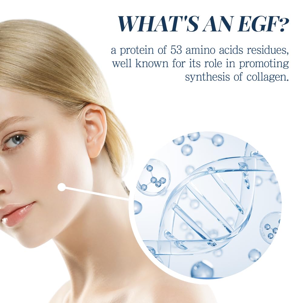 EGF Serum Epidermal Growth Factor 1.7 Fl. Oz. / 50ml / face serum cosmetic ingredients for skin serum korean egf growth factor egf ample after microneedling