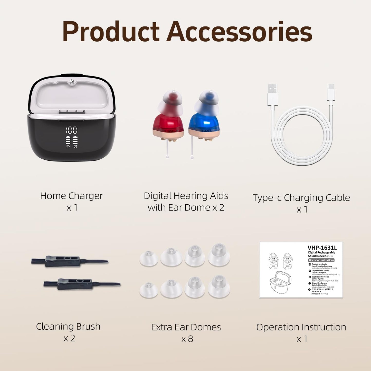 Hearing Aids for Seniors, WEIYII Hearing Amplifiers for Seniors with Noise Cancelling,Rechargeable Hearing Aid Volume Adjustment,Clear Sound and Easy to Use,Mobile Charging Box.