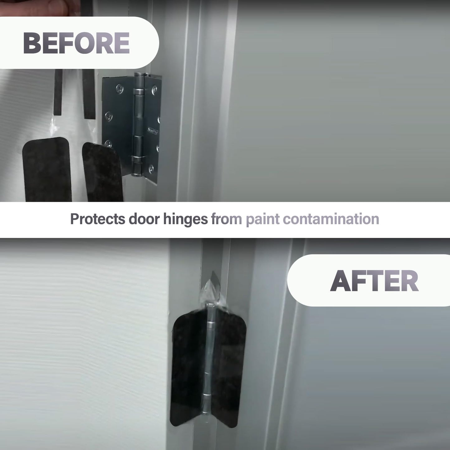 60 Pack 3.5" Magnetic Door Hinge Covers for Painting, Flexible Door Hinge Painting Covers fit for Average Residential Doors