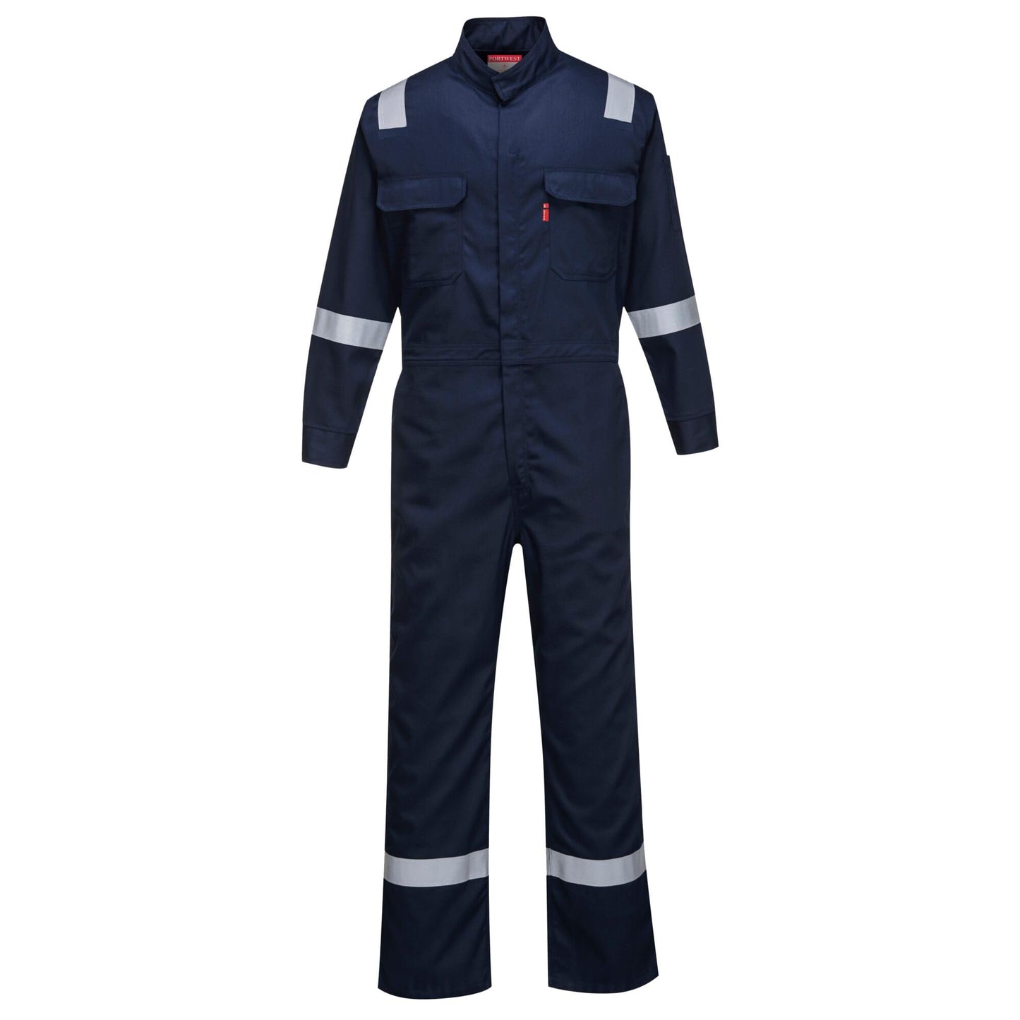Portwest FR94 Bizflame Fire Resistant Coverall with FR Reflective Tape ASTM NFPA, Navy, X Large