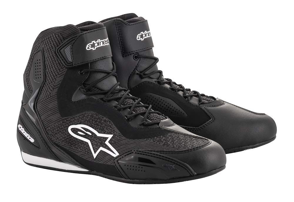 Alpinestars Faster-3 Rideknit Shoes, CE-Certified Lightweight Riding Footwear, 9, Black