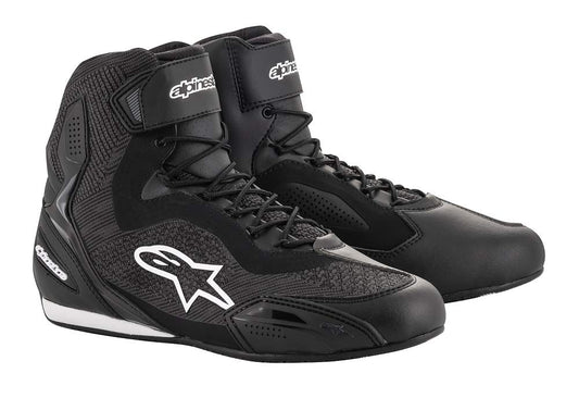 Alpinestars Faster-3 Rideknit Shoes, CE-Certified Lightweight Riding Footwear, 9, Black