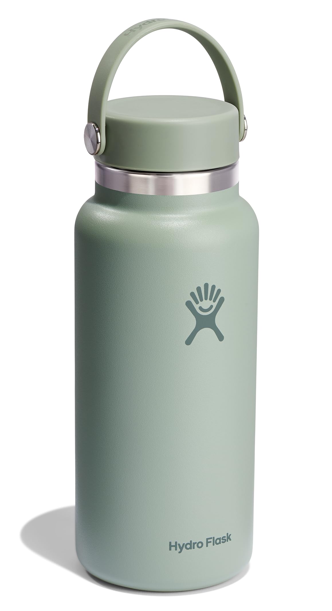 Hydro Flask Water Bottle - Insulated Stainless Steel - Wide Mouth Flex Lid, Non Spill, Leakproof and Refillable in 32 Oz Tonal Agave