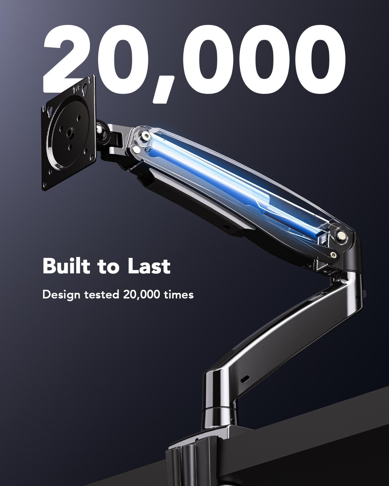 HUANUO Single Monitor Arm for 13-49 inch Screens, Ultrawide Computer Monitor Mount Holds 26.48 lbs, Upgraded Adjustable Stand with USB, C-Clamp & Grommet Base, VESA 75x75 or 100x100mm