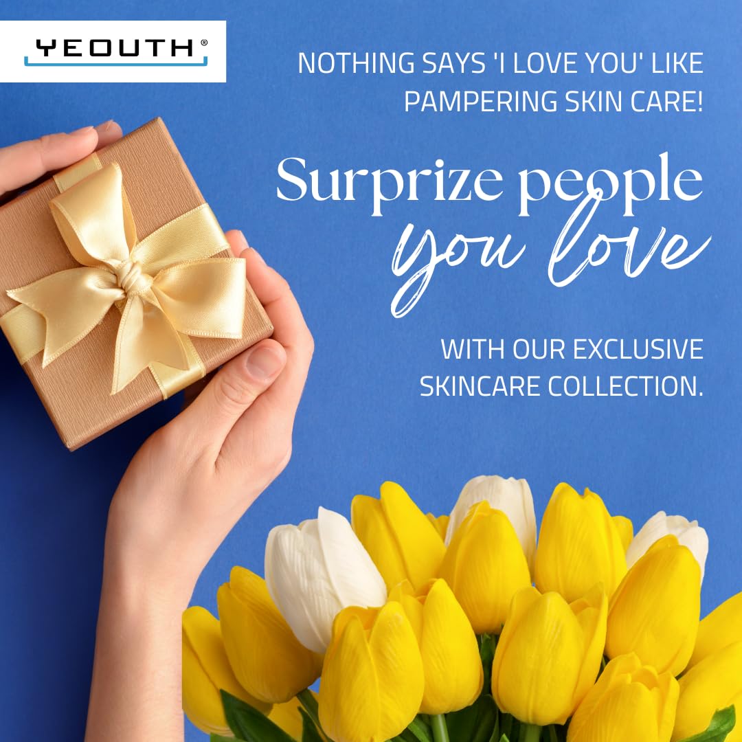 YEOUTH Skin Care Set: Retinol Serum with Hyaluronic Acid, Vitamin C & Super Face Serum, Cleanser, Toner, Eye Gel, Neck Cream, Face Cream 8-Piece