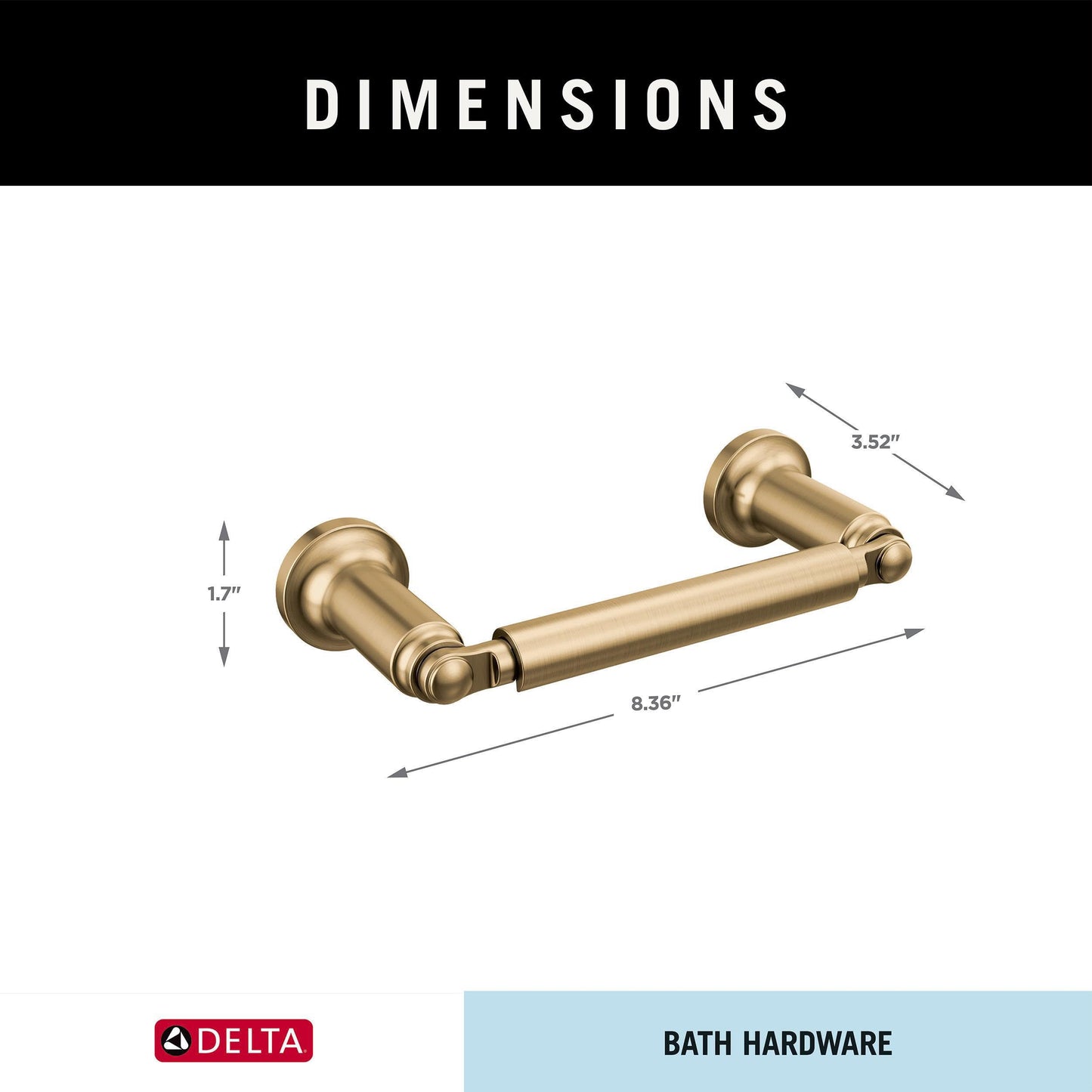 DELTA 73550-CZ Saylor Bath Hardware Toilet Paper Holder, Champagne Bronze