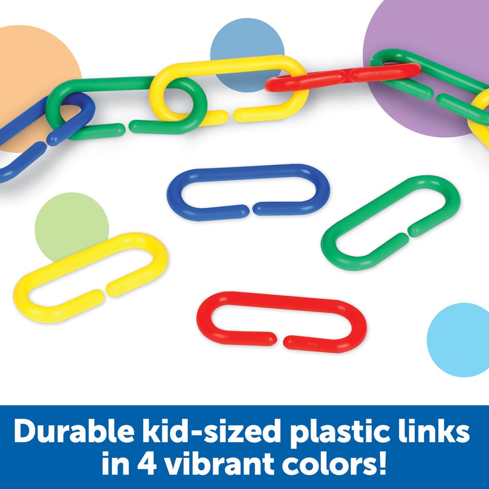 Learning Resources LER0257 Link 'N' Learn Links, Bucket of 500 Assorted Color Links, Ages 3+
