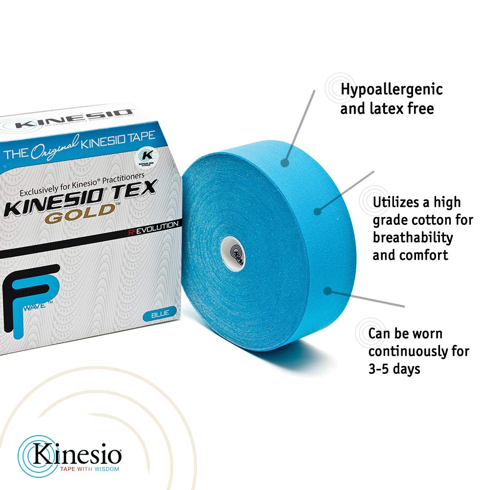 Kinesio Taping - Elastic Therapeutic Athletic Tape Tex Gold FP - Bulk Roll - Red – 2 in. x 103 ft
