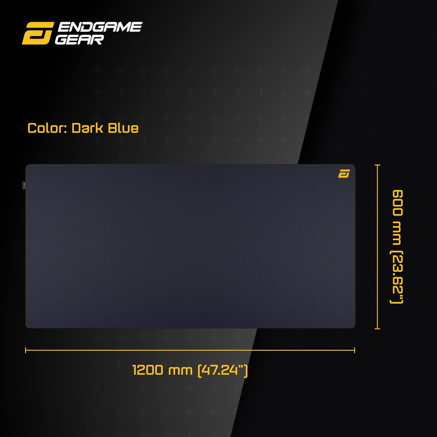 ENDGAME GEAR MPC 1200 Cordura Gaming Mouse Pad, Nonslip Desk Pad, Size 47.2" x 23.6", Dark Blue