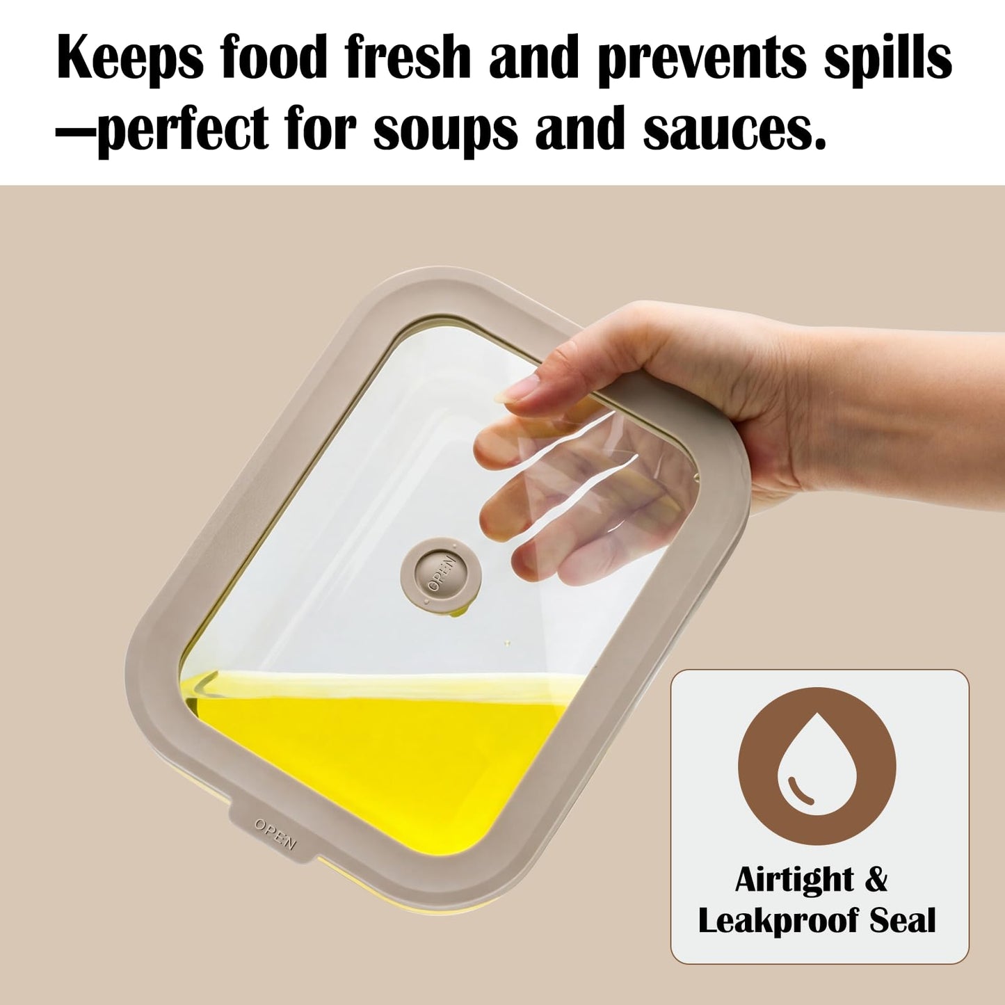 Encheng 5 Pack 35 oz Glass Meal Prep Containers, Plastic-Free Glass Food Storage Containers with Lids, 4.4 Cups Airtight Glass Lunch Containers for Leftovers, Microwave, Oven, Freezer and Dishwasher