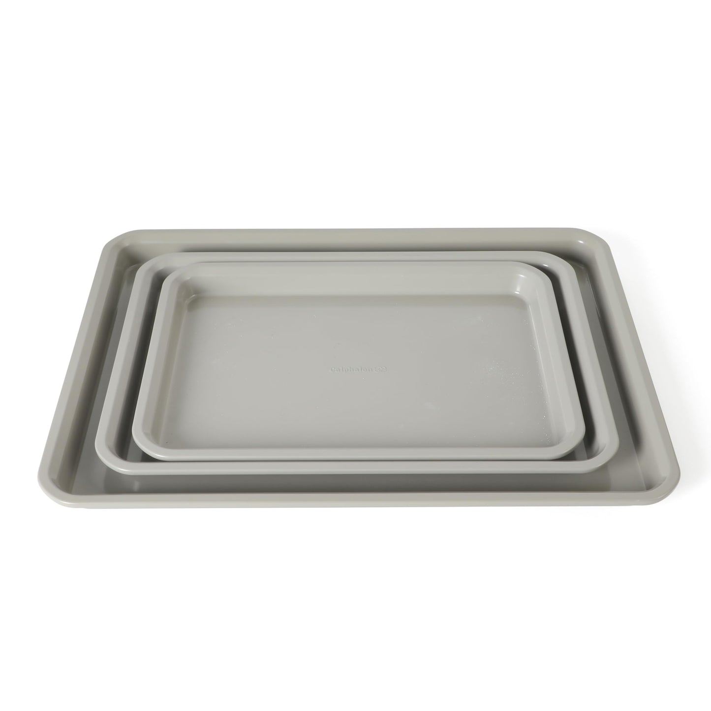 Calphalon Legacy Cookie Sheet Set, 3-Piece Nonstick Baking Sheets 18 15 13 Inch Cookie Baking Sheet, Metal Baking Sheet, Taupe, PFOA-Free for Even Baking, Oven Safe Cookie Pans for Baking