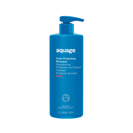 AQUAGE. Color Protecting Shampoo, Contains AlgaePlex Marine Botanicals to Help Seal In Color and Provide Gentle Cleansing, 33.8 oz