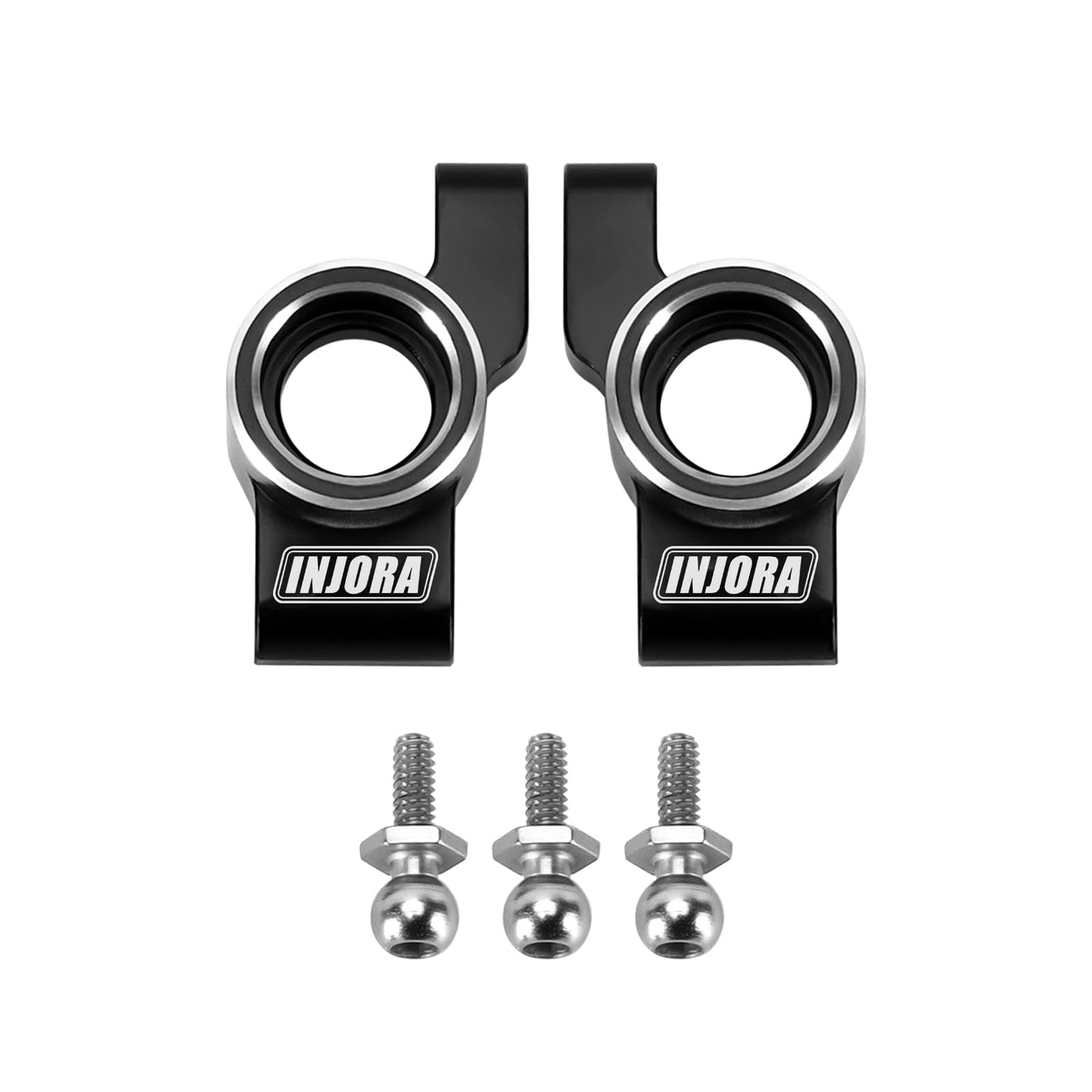 INJORA Aluminum Front Steering Knuckles, Caster Blocks C Hubs and Rear Hubs for 1/24 Buggy Losi Micro-B Upgrade