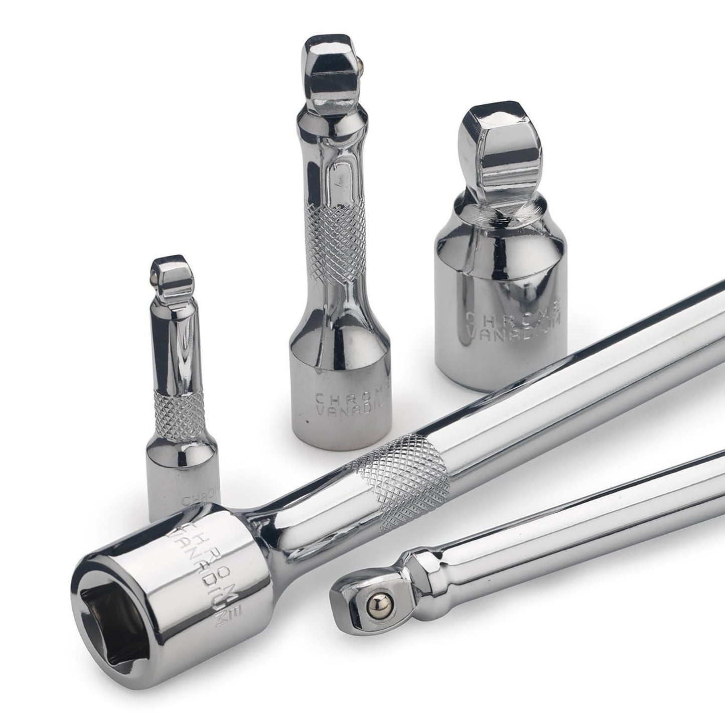 NEIKO 00249A Wobble Extension Bar Set | 9 Piece | 1/4”, 3/8”, 1/2” Drives | Cr-V Steel