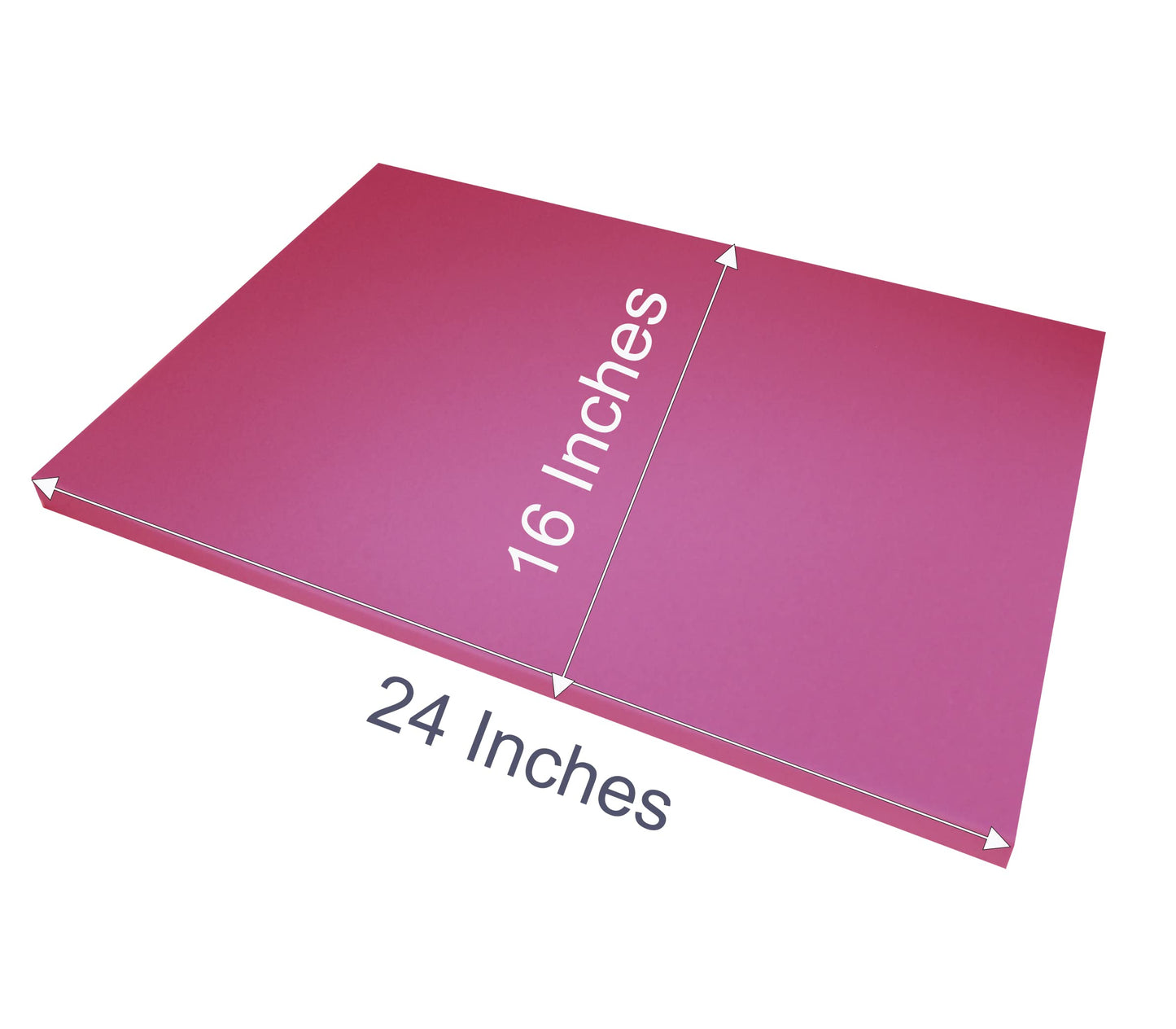 Rehabilitation Advantage Pink Memory Foam Padding, Self Adhesive, 24'' x 16'' x 3/8'', Set of 2