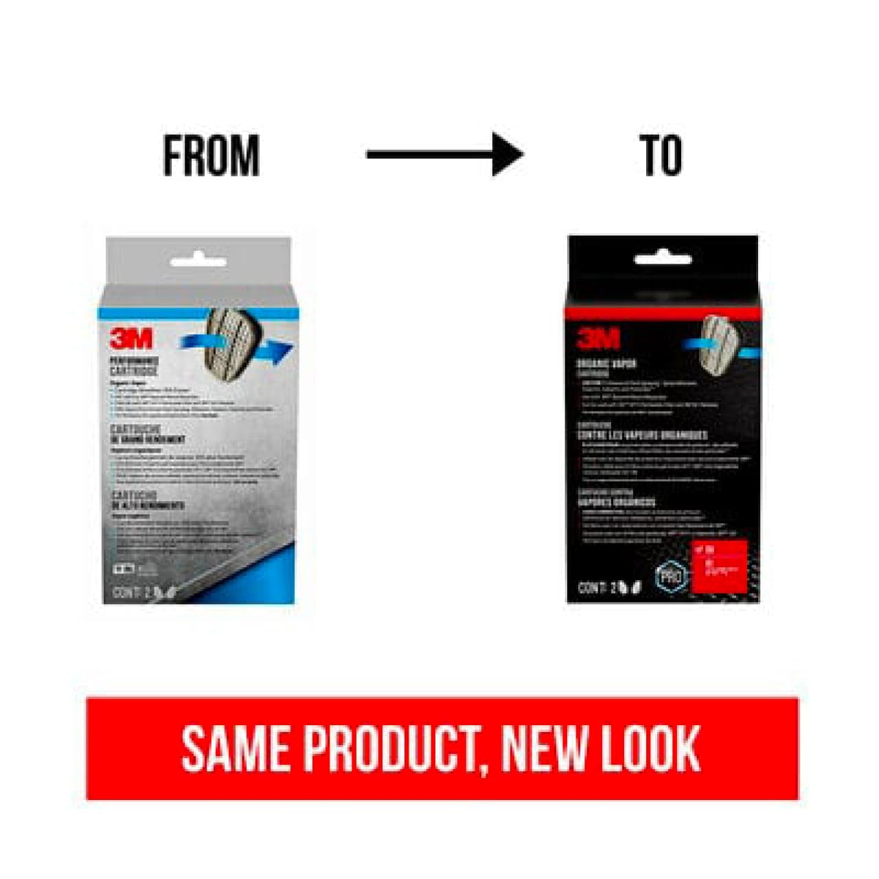 3M Organic Vapor Performance Cartridge, 3 Pairs, For Use With 3M 6000, 6500 & 7500 Series Facepieces, NIOSH-APPROVED OV For Use Against Certain Organic Vapors, Easy-To-Attach Design (6001P3-DC)