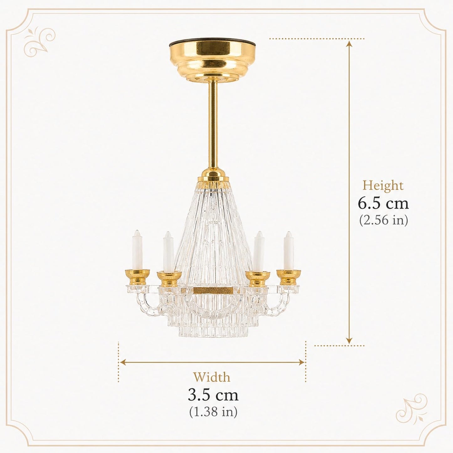LUOZZY Dollhouse Chandelier Lights - Miniature Led Chandeliers for Dollhouse