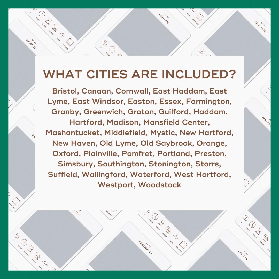 Reach International Outfitters Connecticut Adventure Bucket List: 50 Scratch-Off Cards for Outdoor Activities, Tourist Attractions, and Road Trips - Perfect Travel Gift and Guide for Exploring