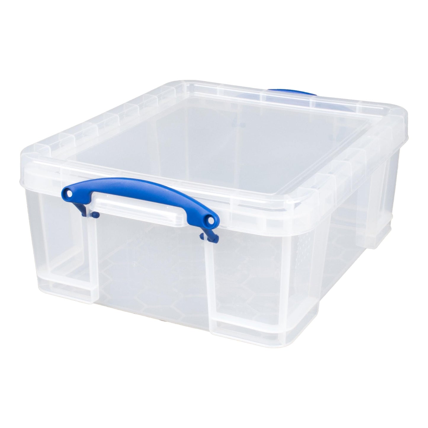 Really Useful Box 2 Pack 17L Plastic Storage Bins with Snap Lids and Clip Lock, Clear