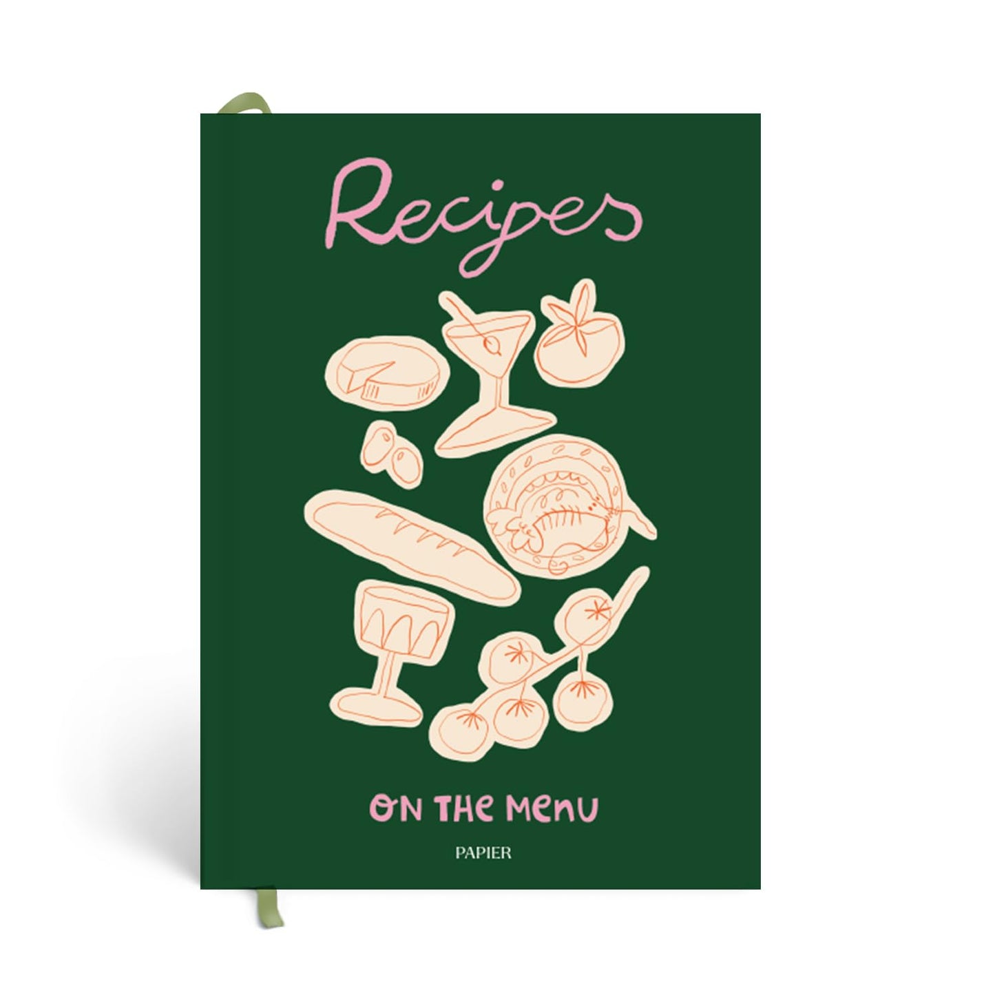Papier Al Fresco Recipe Journal - Hardback | Blank Space To Plan Breakfast, Lunch, Dinner, Dessert | Foodie Gift | Write Your Own Recipes, Note Ingredients & Tips | Includes Size & Temperature Chart