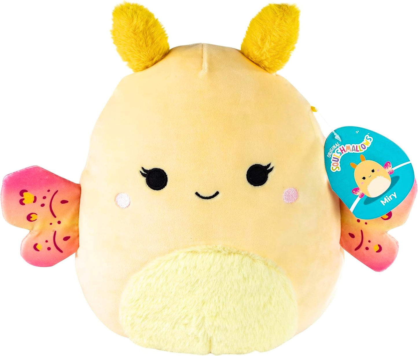 Squishmallows 10-Inch Miry The Moth Plush - Official Jazwares - Soft and Squishy Stuffed Animal Pillow - Kawaii Bug Plush Toy for Kids, Teens & Collectors - Cute Moth Plushie for Cuddles, Gifts, Play