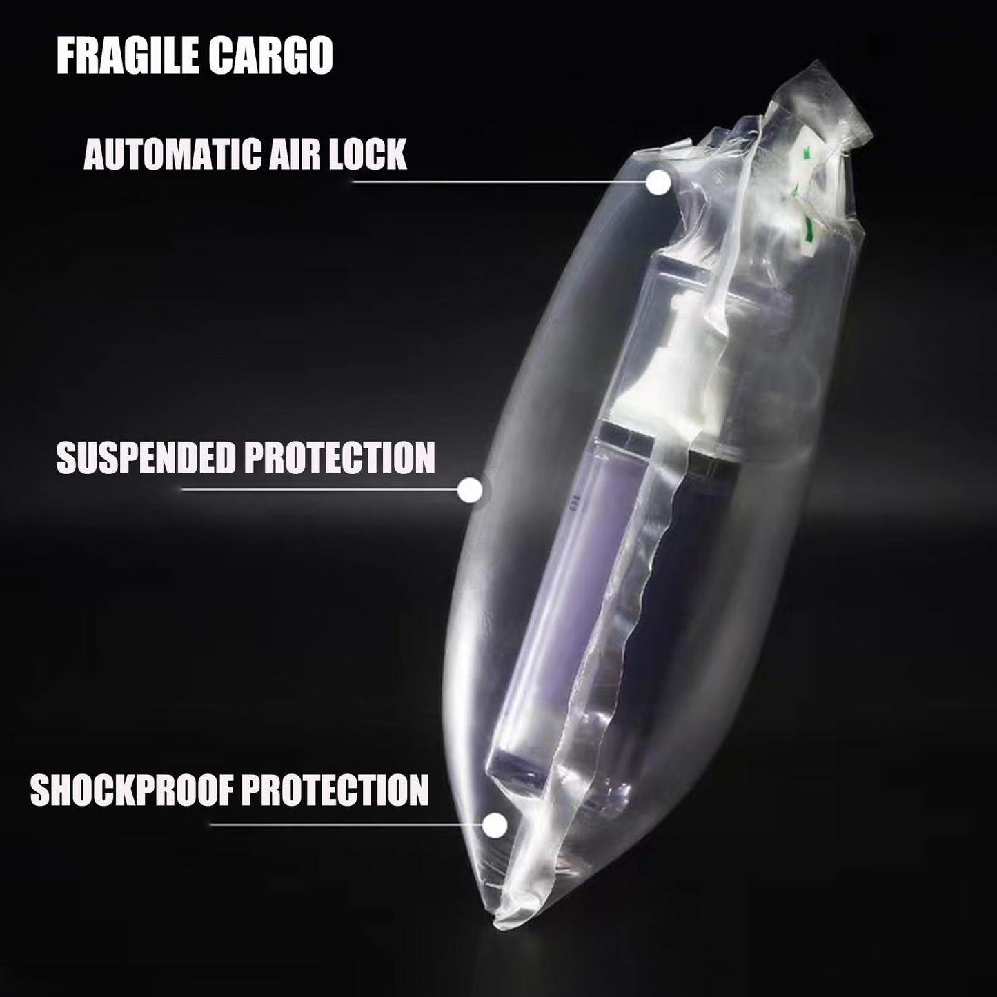 Miupoo Packaging Air Bags,Clear Plastic Inflatable Air Packaging Protector Bag with Free Pump Cushion,Air Cushion Blocking Packaging Bag,10x12 Inches,100 Pieces