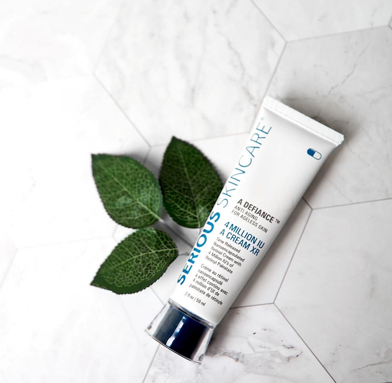 Serious Skincare Retinol Vitamin A Cream XR Premium Moisture Cream for Face & Neck - Anti-Aging - Day & Night - Reduce Fine Lines & Wrinkles - For Radiant Skin Age Defiance - 2 Fl. Oz.