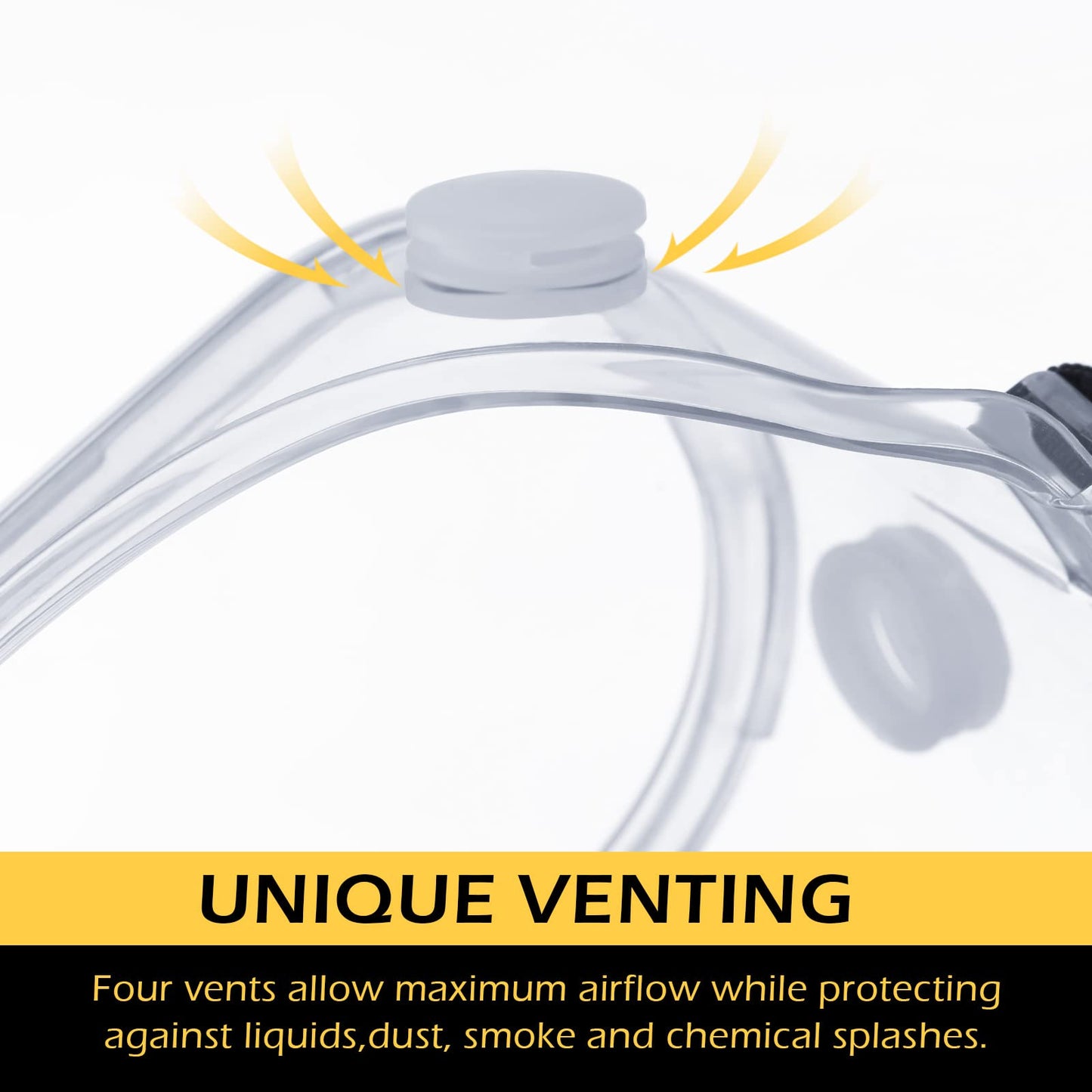Yunsailing 30 Pack Protective Safety Goggles Clear Lab Over Glasses Anti Fog Eye Protection Goggles for Men Women(Clear)