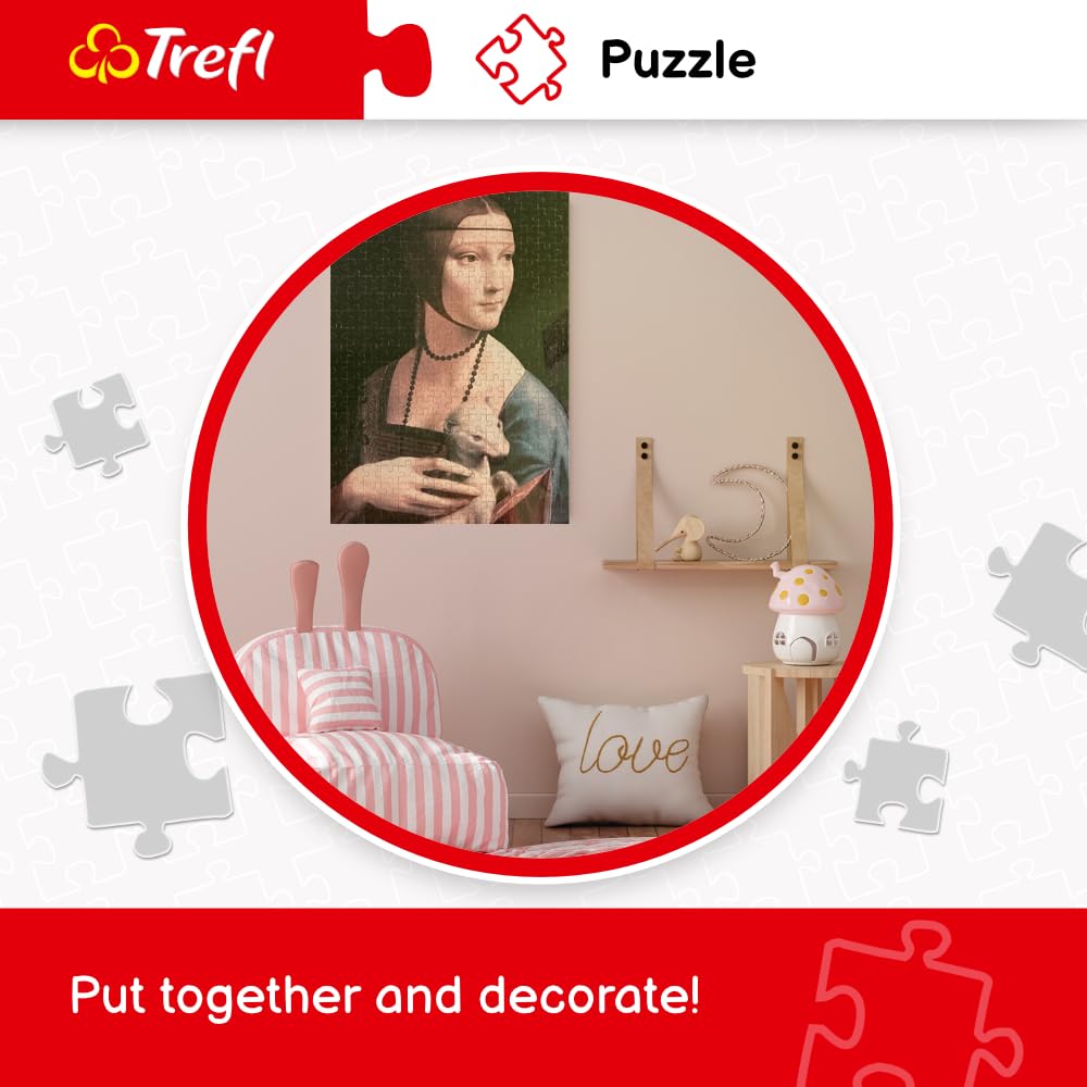 Trefl Castle in Sully-sur-Loire, France 3000 Piece Jigsaw Puzzle Red 116x85 cm Print, DIY Puzzle, Creative Fun, Classic Puzzle for Adults and Children from 15 Years Old