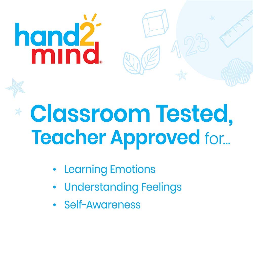 hand2mind See My Feelings Mirror, Social Emotional Learning Mirror, Sensory Toys for Toddler Learning, Anxiety Relief for Kids, Mindfulness for Kids, Kindergarten Homeschool Supplies (Pack of 4)