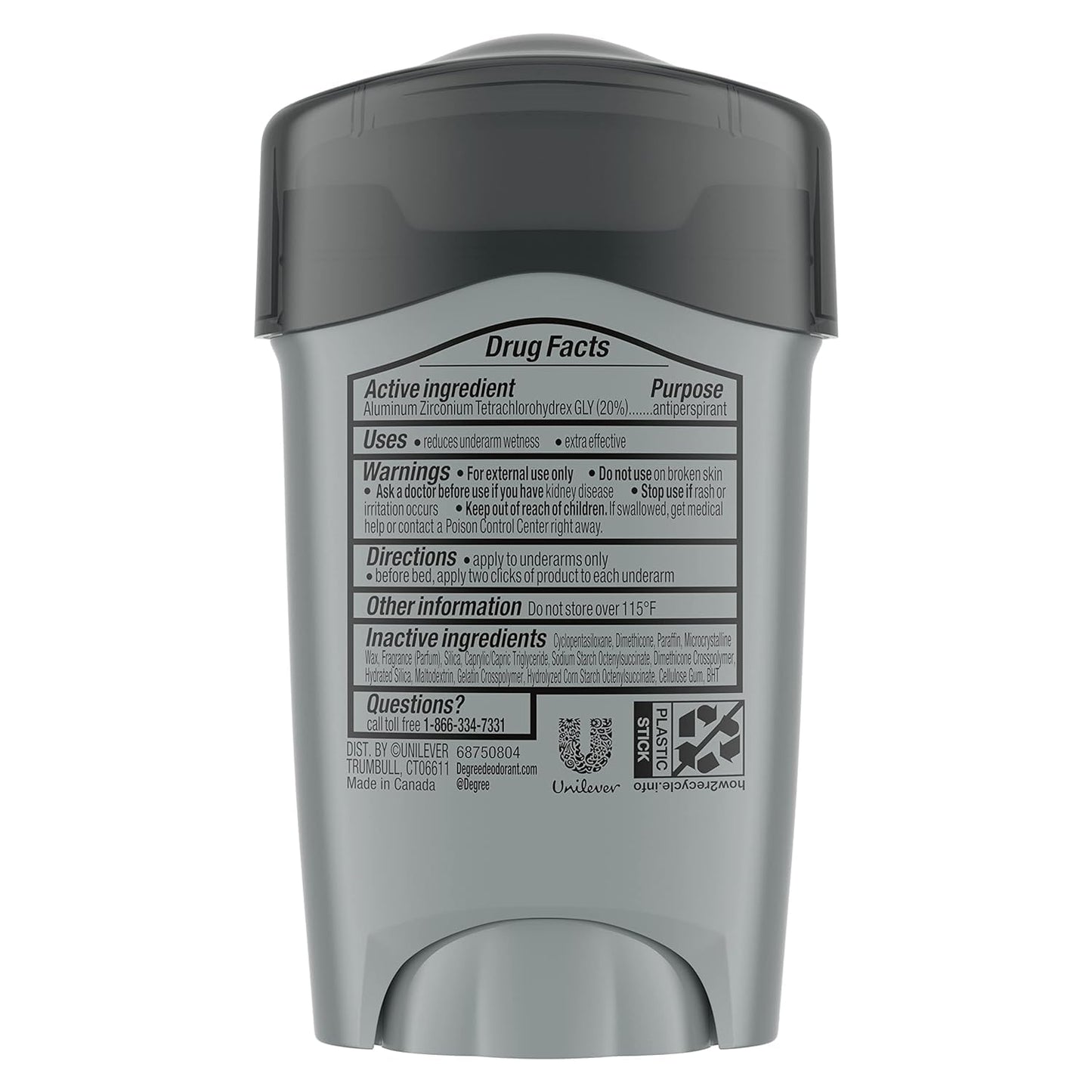 Degree Men Clean Clinical Antiperspirant Deodorant 1.7 oz (Pack of 6)