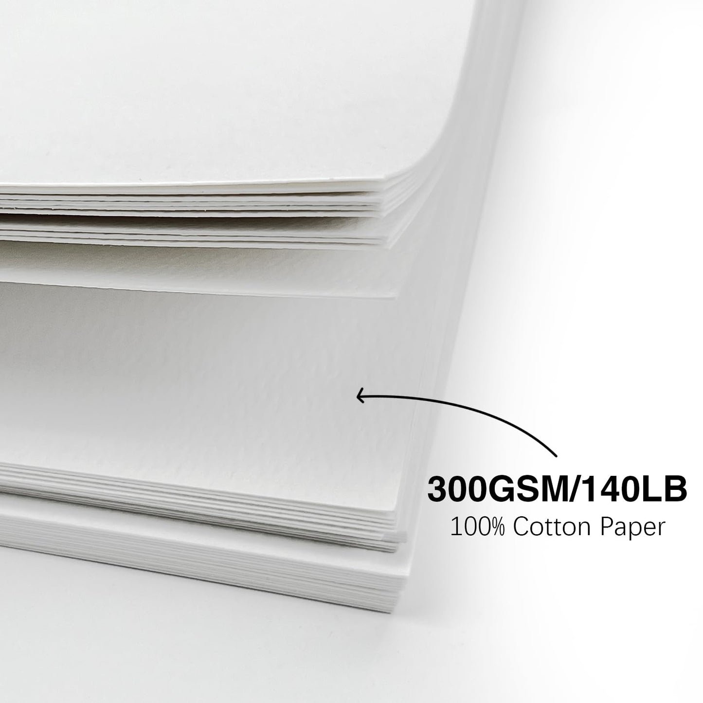 KOVIEDE 50 Pack Foldable Watercolor Cards with Envelopes 5"X7", 40 Blank Watercolor Postcards 4"x6", 140LB/300GSM 100% Cotton Water Color Cards for Painting, Greeting, Christmas, Birthday