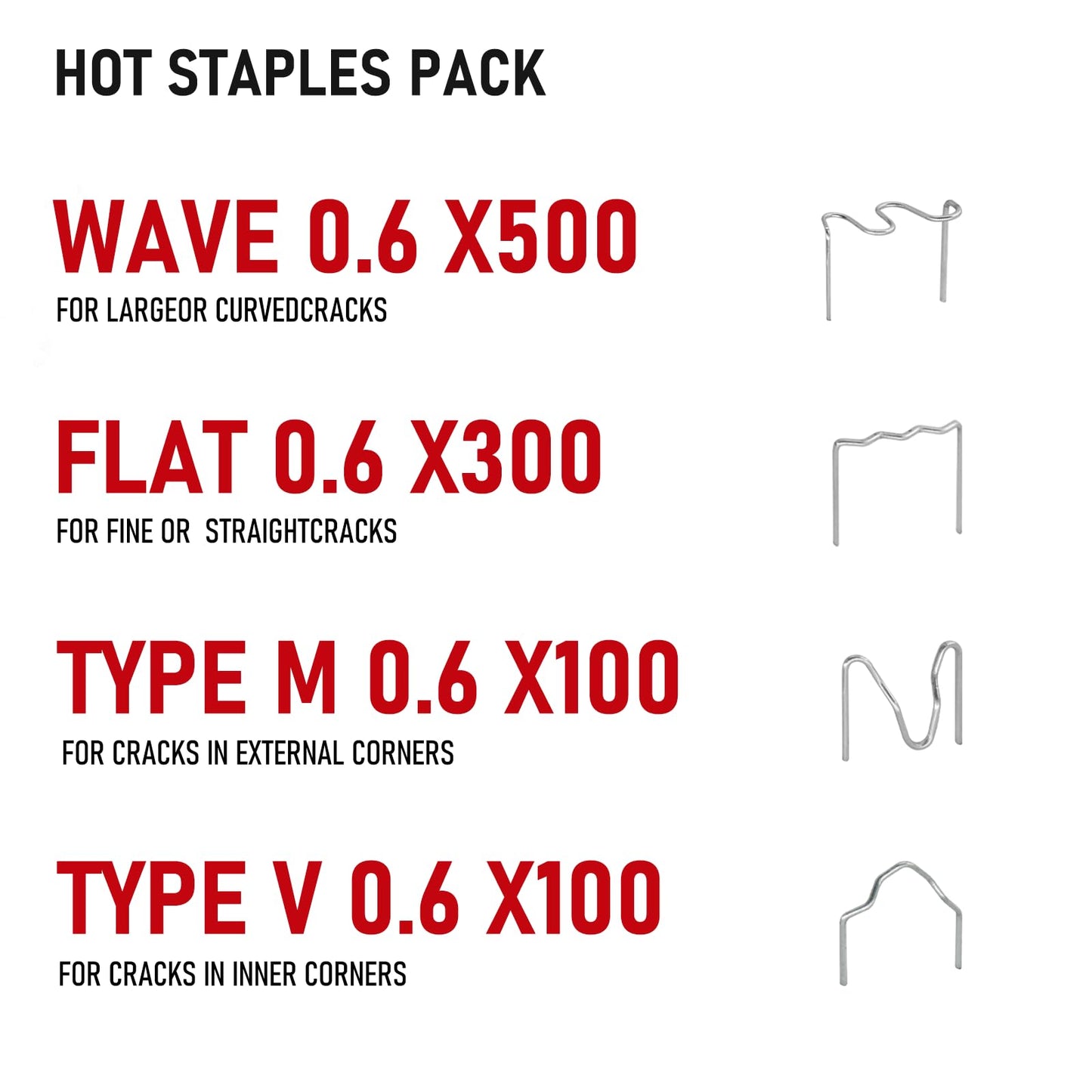 RX WELD Plastic Welder, 2 in 1 Welding Kit Repair Welder Kit 1000PCS Hot Stapler for Car Bumper Cracks, Kayaks, Plastic Toys, Patent Number D1052628