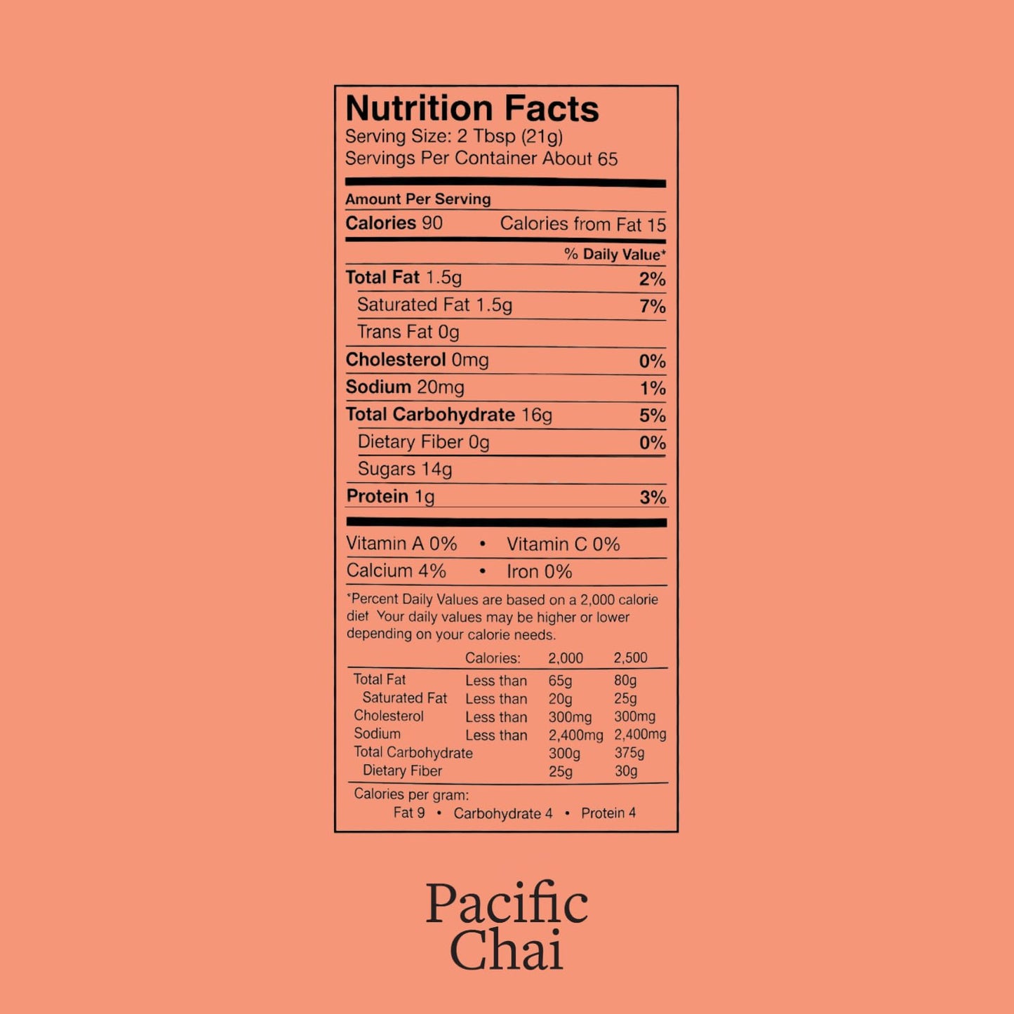 Pacific Chai Spiced Chai Latte Mix, Instant Chai Tea Latte Drink Mix, Gluten Free, Kosher Certified Powder Beverage, Café Style Chai Latte, 3 LB (Pack of 2)