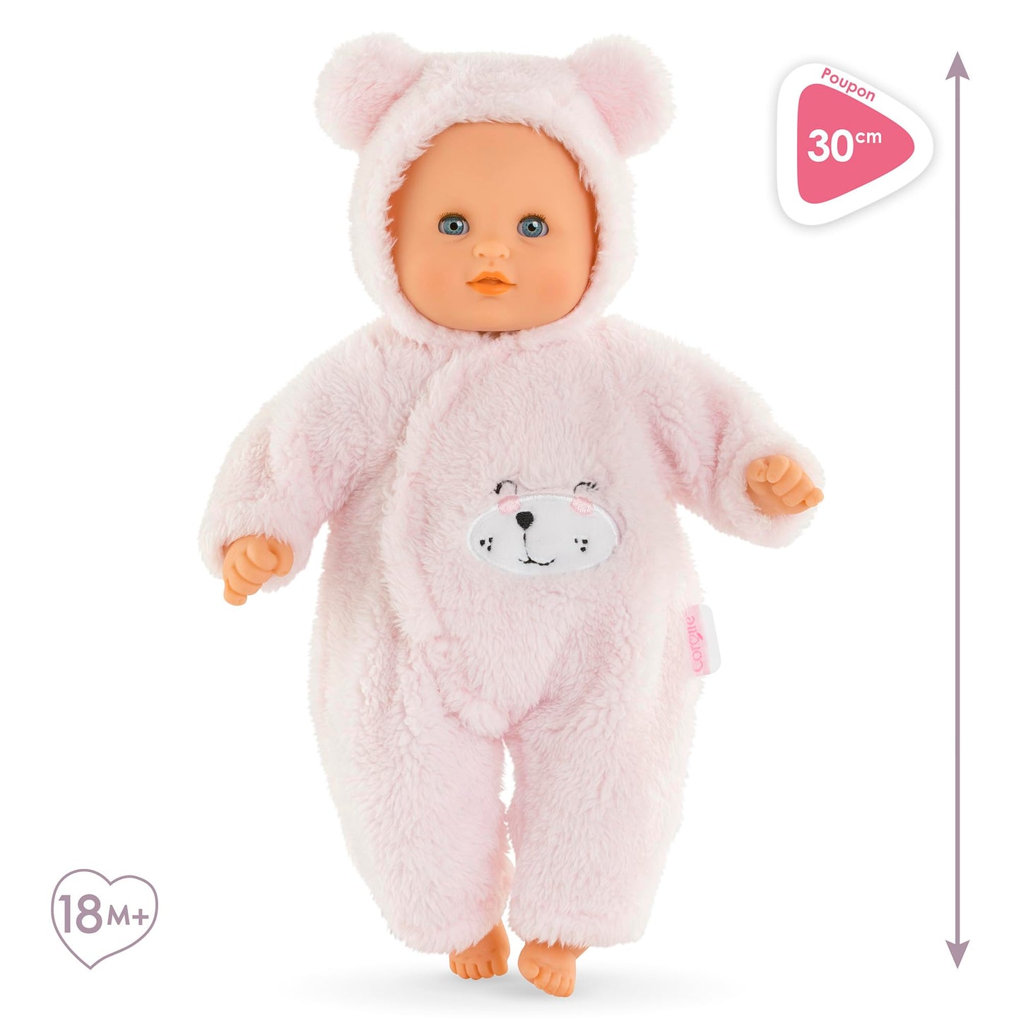 Corolle – Mon Premier Poupon Baby Calin Loving Teddy Bear 12” Soft-Body Doll with Vanilla Scented Skin for Toddlers, Ages 18+ Months – Lightweight and Easy to Carry