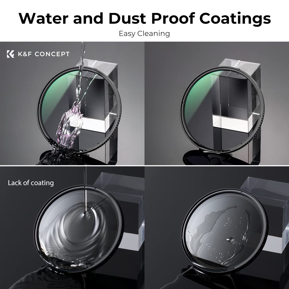 K&F Concept 82mm Circular Polarizers Filter Polarizing Filter 28 Multi-Layer Coated Super Slim High Definition CPL Lens Filter (Nano-X Series)