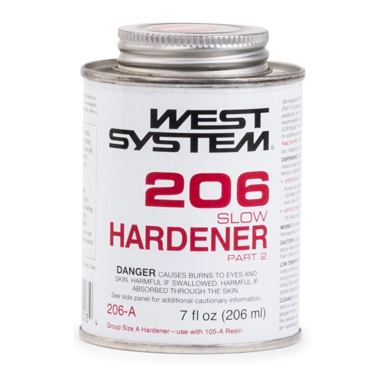 West System 105A Epoxy Resin (32 fl oz) Bundle with 206A Slow Epoxy Hardener (7 fl oz). Also Includes one Resin and one Hardener Pump.