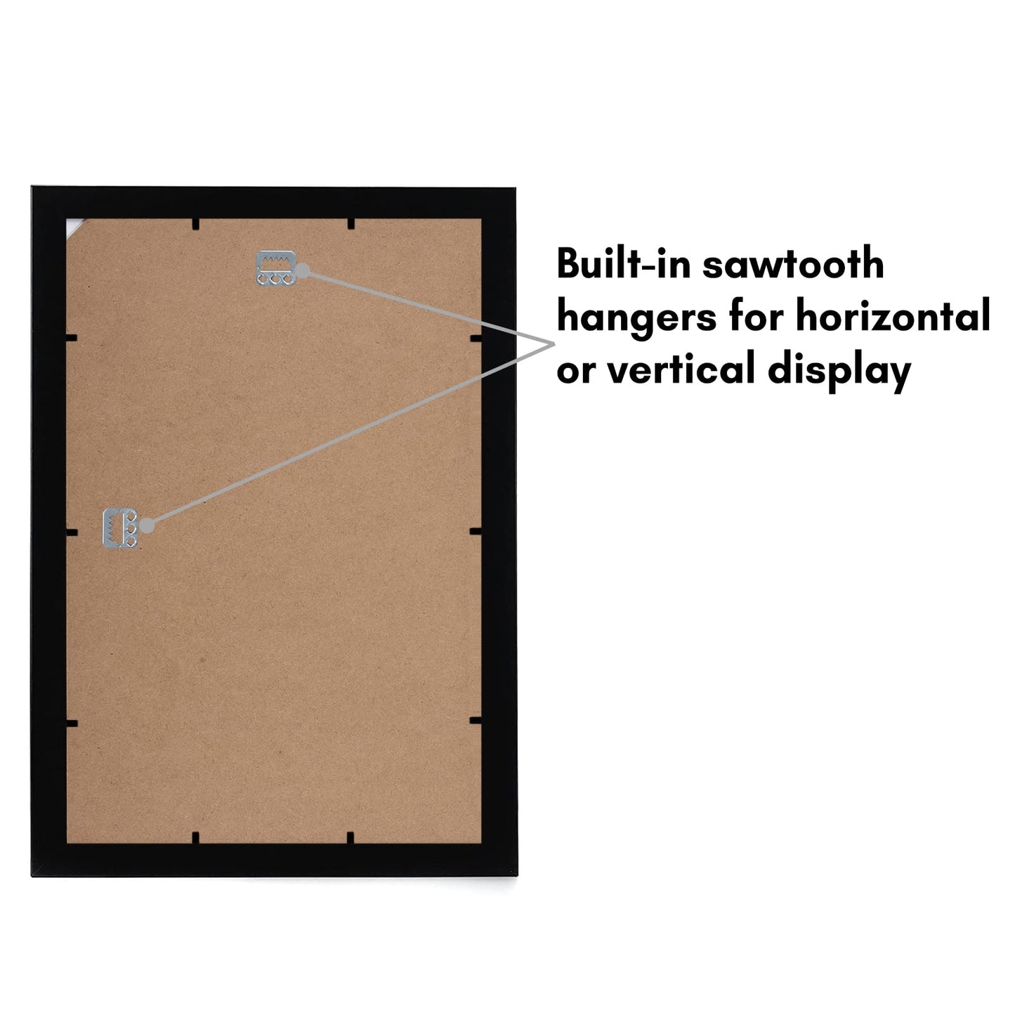 Americanflat 11x17 Picture Frame with Shatter-Resistant Glass - Set of 4 - Signature Collection - Gallery-Style Frames Made of Engineered Wood - Picture Frames for Wall Display - Black