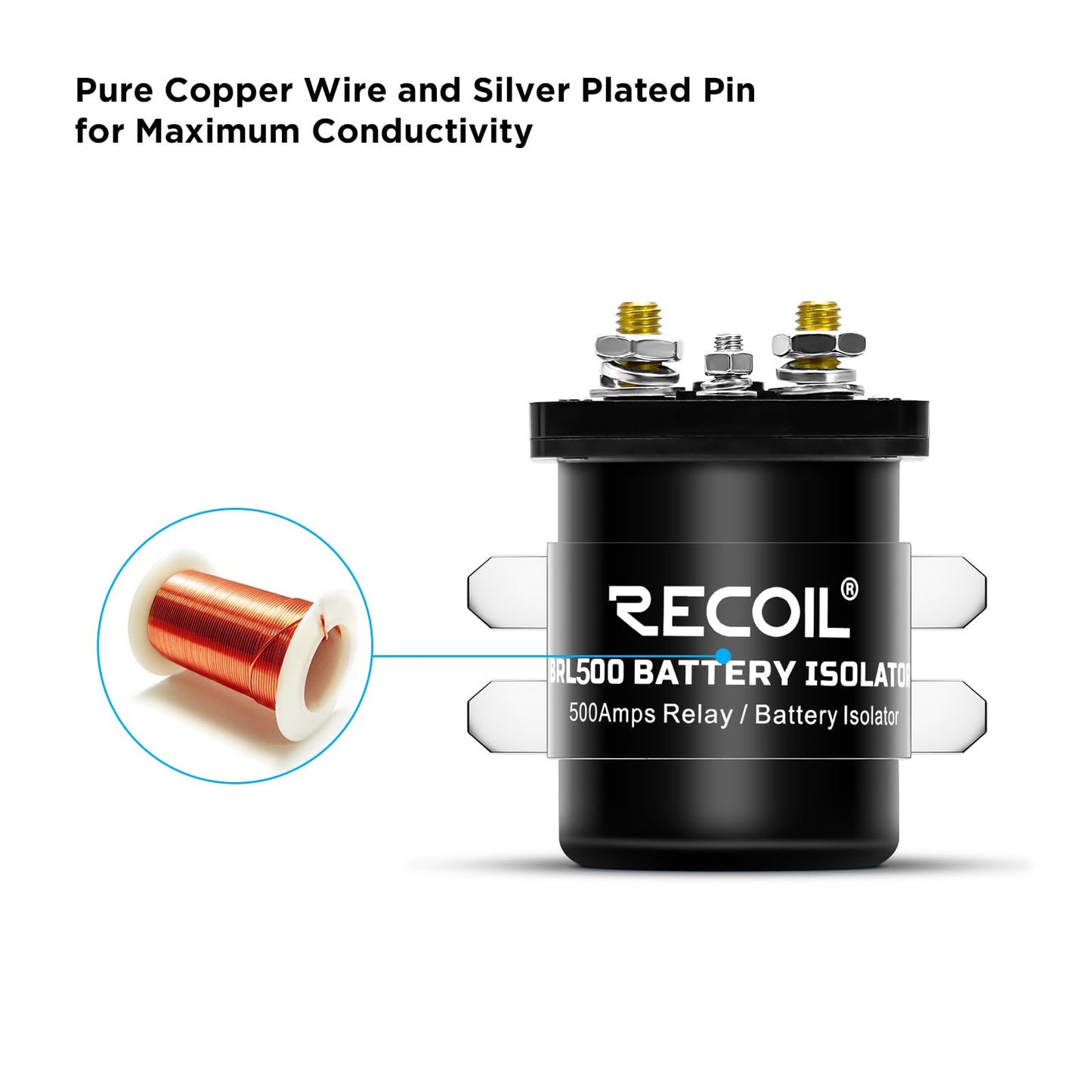RECOIL 500 Amp Mobile Audio Battery Isolator and High Current Starter Relay
