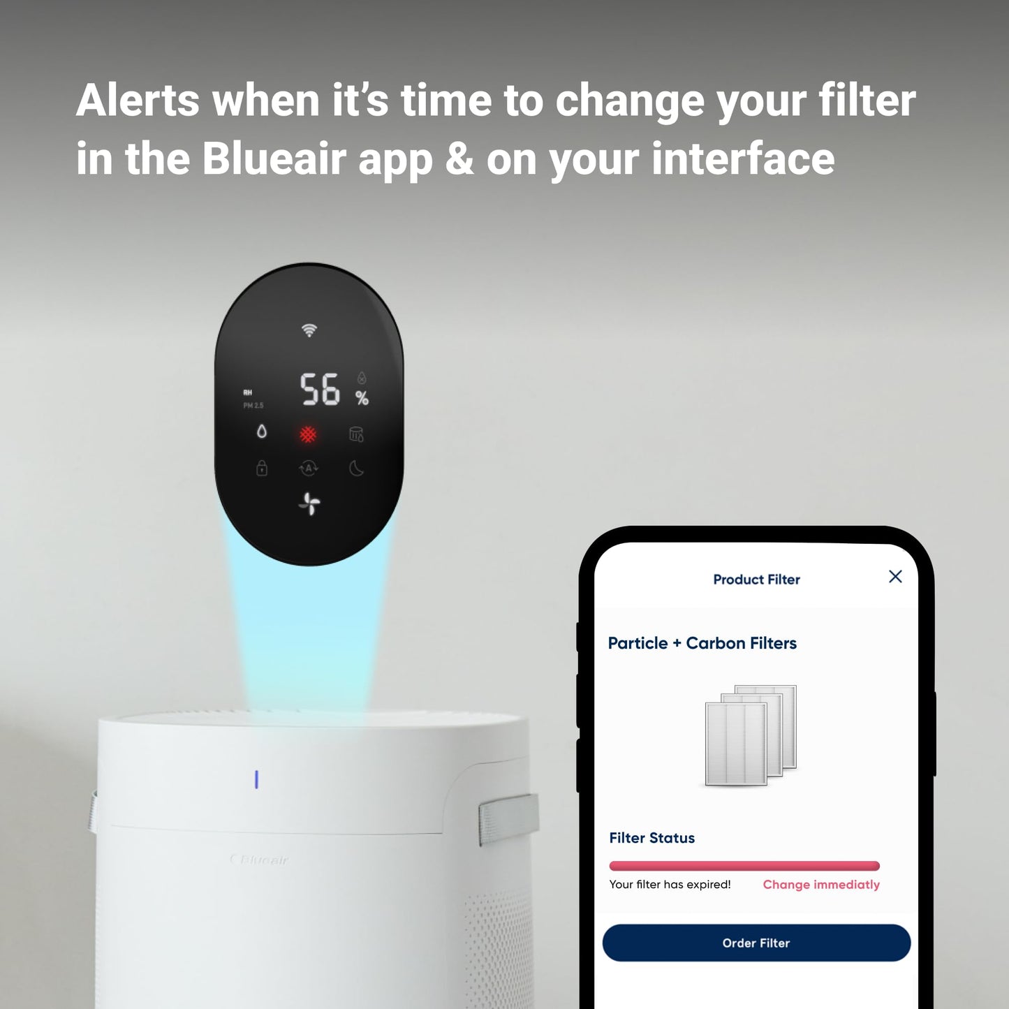 BLUEAIR GENUINE DH3i Particle Filter, Official Replacement for 2-in-1 Purify + Humidify Air Purifier, Certified to Capture Pollen, Dust, Pet Dander for Clean Air - Compatible with model DH3i