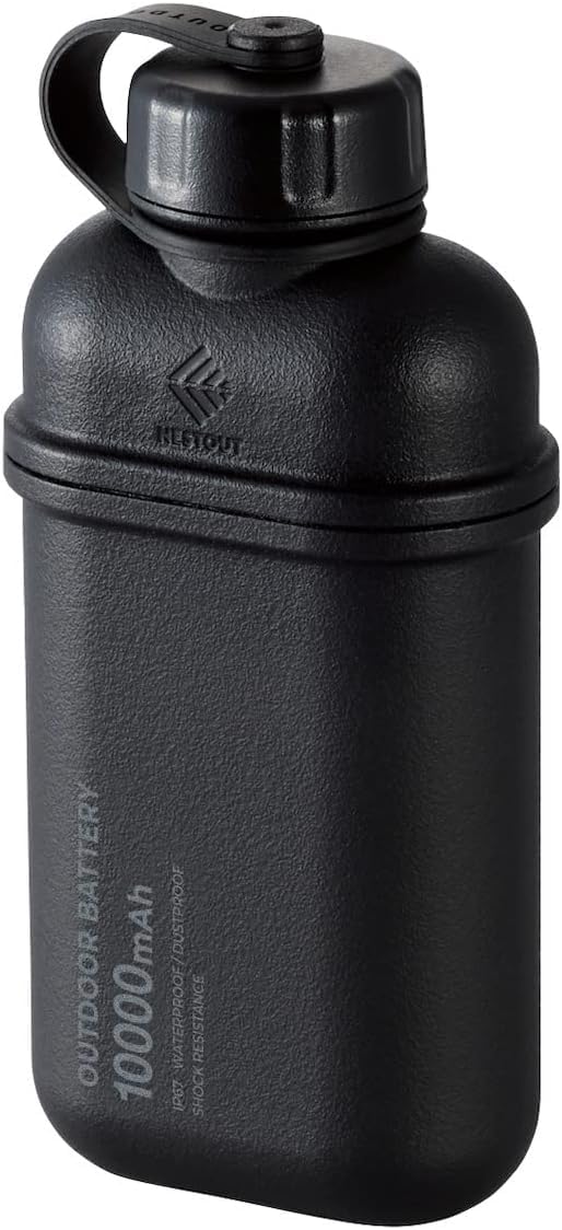 NESTOUT 10000mAh Rugged Power Bank, Outdoor Battery Pack, 20W USB C Fast Charging PD, Waterproof IP67, Shockproof Military Grade, Tactical EDC Gear, Camping, Hiking, Hunting, Survival (Black)