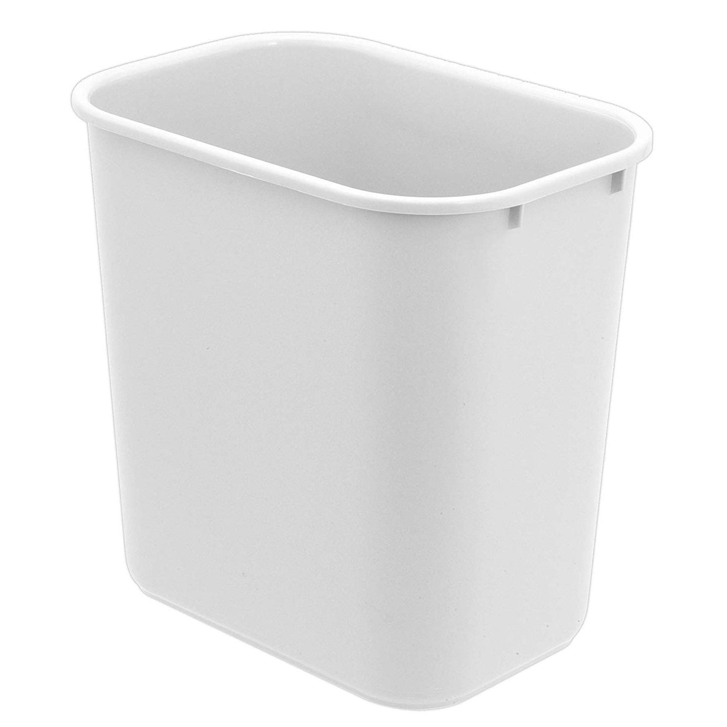 Acrimet Wastebasket, Deskside Bin, 6.75 Gallon/ 27 Quart/ 24 Liter, Trash Waste Can (Plastic) (White Color) (Set of 4)