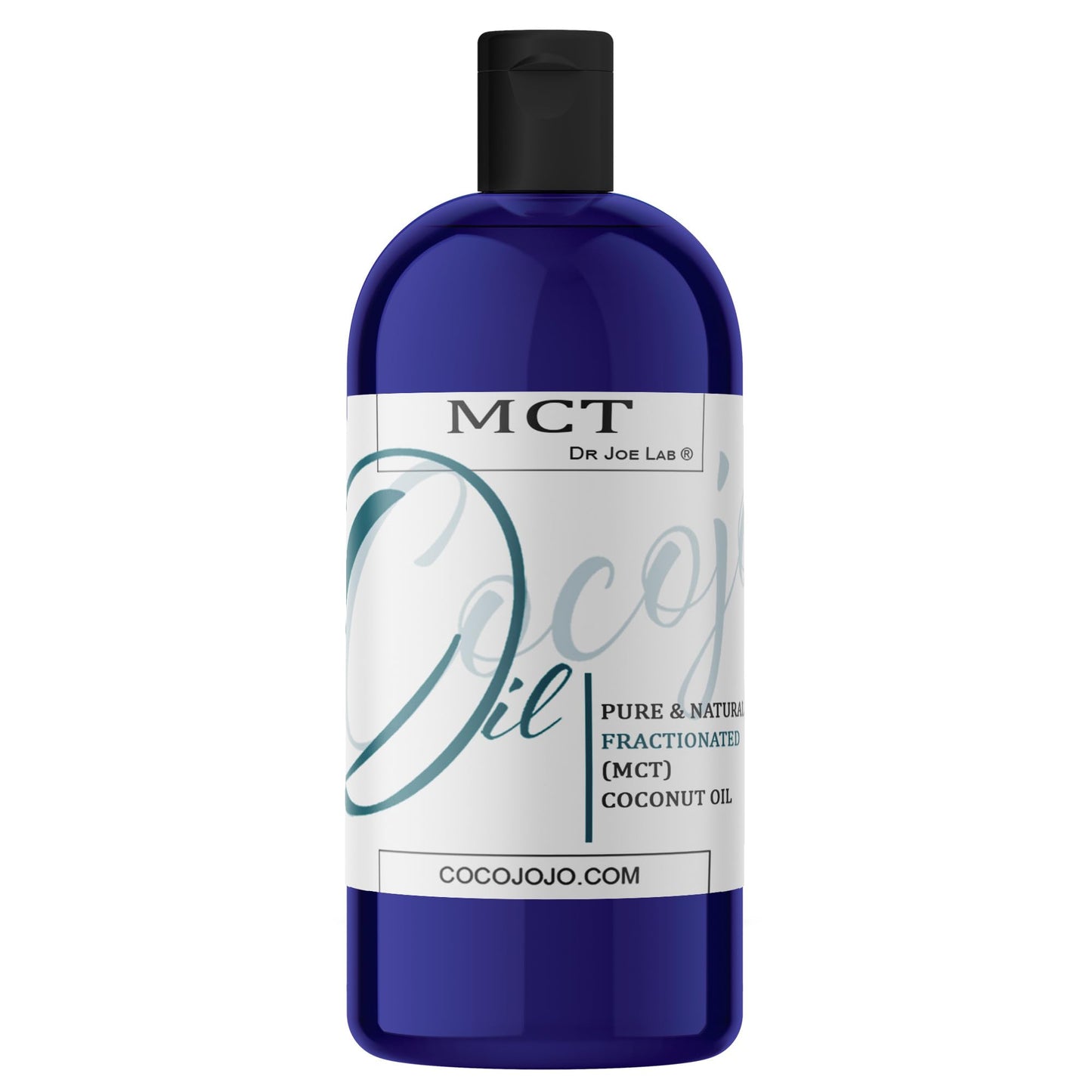 Dr Joe Lab MCT Oil - Pure, Fractionated Coconut Oil, Non GMO, Medium Chain Triglycerides, Vegan, Bulk Carrier Oil - 32 oz - for Skin, Hair, Nails, Body, Facial Hair
