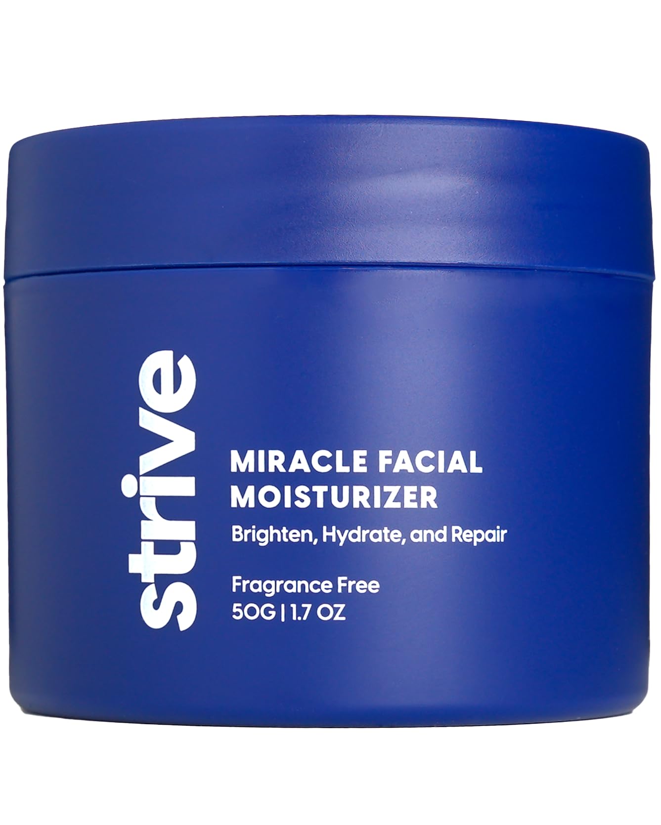 Strive - Mens Face Moisturizer - Mens Skin Care, Lotion for men, All Skin Types, Fragrance Free, Clear Skin, Anti-aging, Clinical Strength, 4% Upgraded Niacinamide, Hyaluronic Acid & Ceramides - 50g