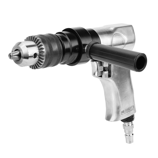 ZLXHDL Pneumatic Hammer Drill, 1/2 Chunk 700RPM Pneumatic Impact Driver with Auxiliary Vibration Control Handle, 1/4 Inch Inlet Port, CW or CCW Rotation Adjustable Speed Variable Pneumatic Tools