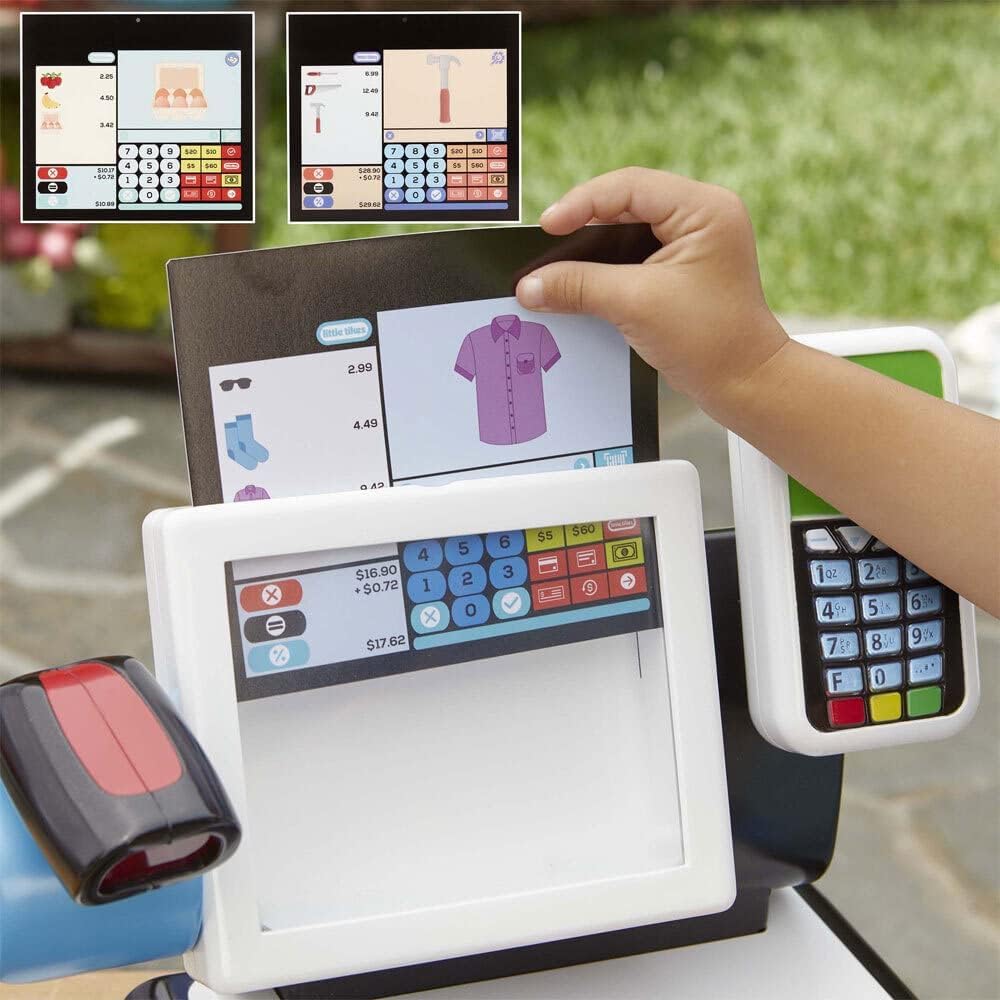 Little Tikes First Self-Checkout Stand Realistic Cash Register Pretend Play Toy for Kids