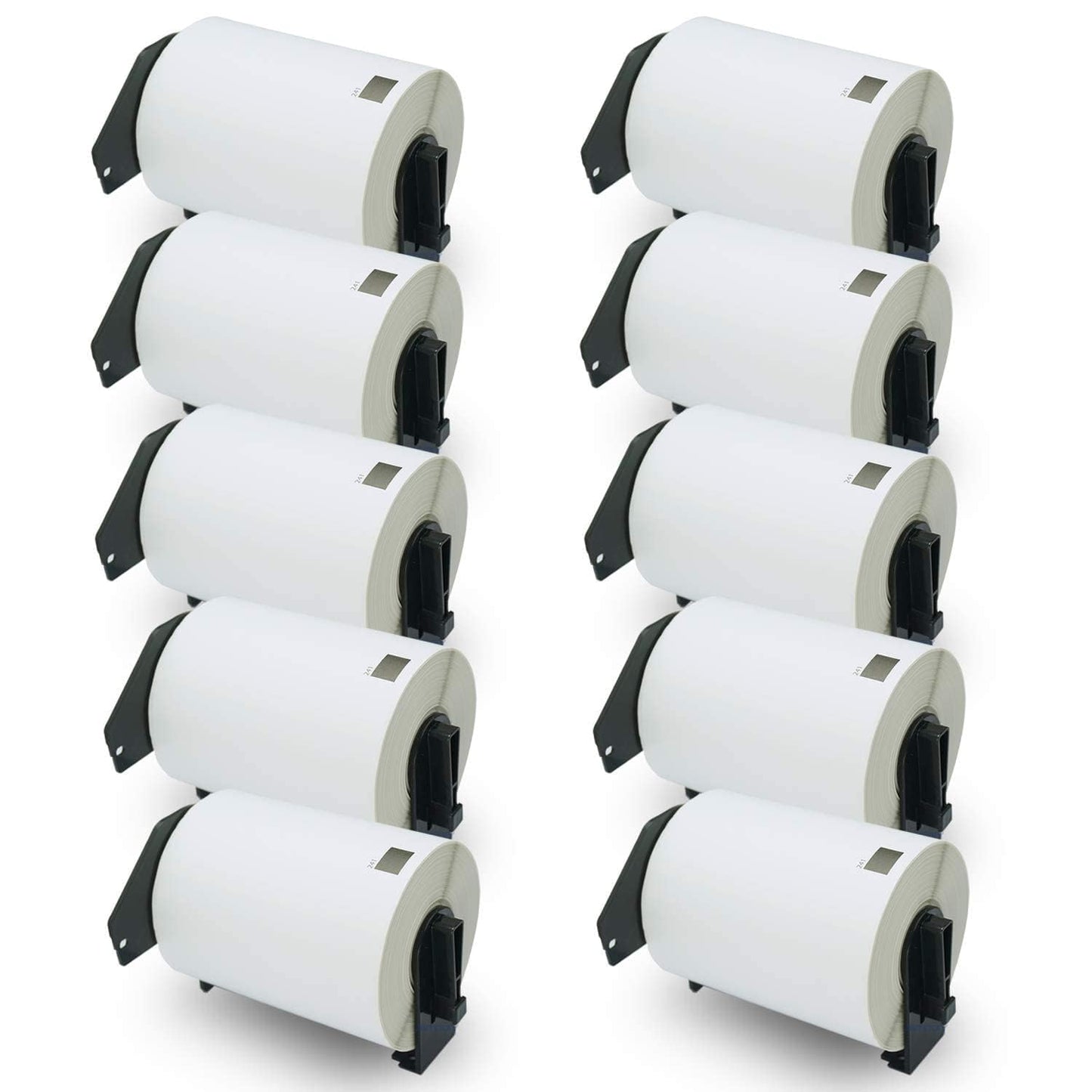 BETCKEY - Compatible Shipping Labels Replacement for Brother DK-1247 (4.07 in x 6.4 in), Use with Brother QL Label Printers [10 Rolls/1800 Labels]