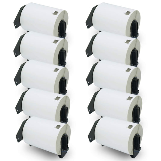 BETCKEY - Compatible Shipping Labels Replacement for Brother DK-1247 (4.07 in x 6.4 in), Use with Brother QL Label Printers [10 Rolls/1800 Labels]