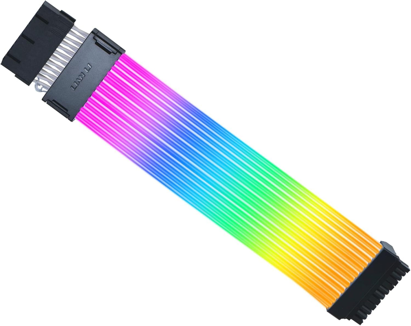 Lian Li Strimer Wireless 24 Pin with Controller (PW24-1W-T) - Addressable RGB Power Extension Cable - 2.4 GHz Wireless Control with 315mm; 12.4 Inch Length - Wireless Controller Included & Required